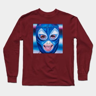 Dylan: Wrestling Mask Portrait Long Sleeve T-Shirt